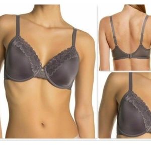 NWT Natori Refined Full Underwire T-Shirt Bra Style 36D Gunmetal color